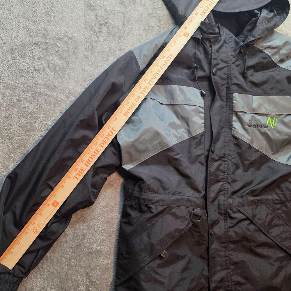Baru Sports 3 In 1 Jacket Mens XL Black Windstream Hooded Reflective 2553 Winter - Picture 6 of 11